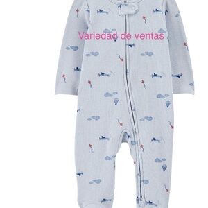 Blue Airplane Print Kids One Piece